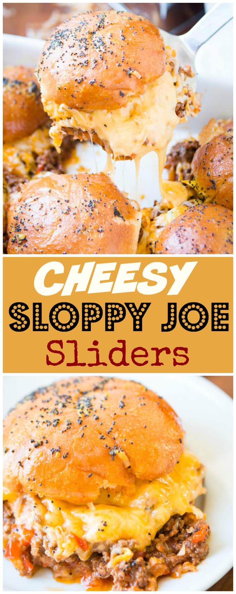 Cheesy Sloppy Joe Sliders - Oh Sweet Basil