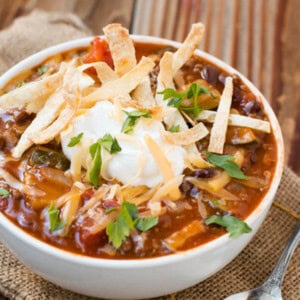 Loving this enchilada soup lately! Ohsweetbasil.com