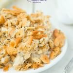 Everyone's favorite Poppy Seed Chicken Casserole with ritz crackers ohsweetbasil.com