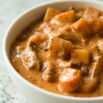 Our absolute favorite, Mom's Fabulous slow cooker stew recipe! ohsweetbasil.com