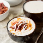 golden loaded baked potato soup is the best potato soup recipe ever! And you wont guess the secret ingredient! ohsweetbasil.com