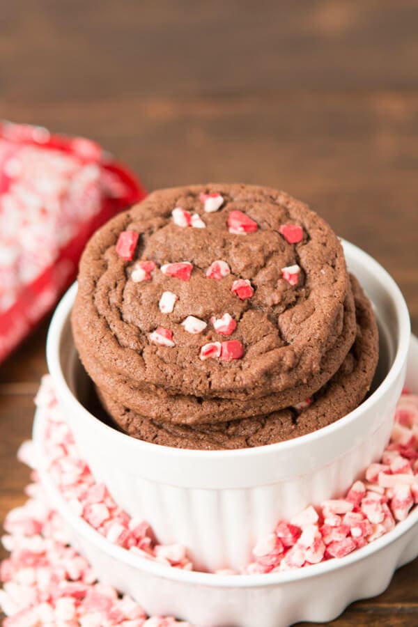 Peppermint Chip Chocolate Cookies ohsweetbasil.com Peppermint Chip Chocolate Cookies ohsweetbasil.com