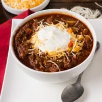 This #chili is my husband's favorite, but there are two secret ingredients that really make it delicious! Check out the #recipe to try it for yourself ohsweetbasil.com
