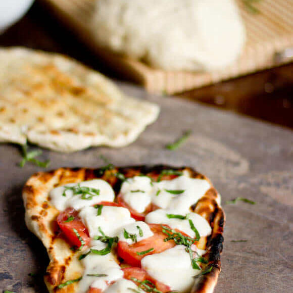 Grilled Garlic Naan Pizzas Oh Sweet Basil