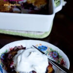 Pioneer Cobbler with blackberries and peaches