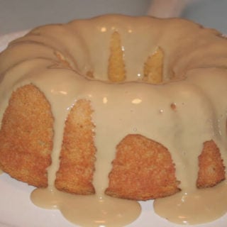 Pumpkin Angel Food Cake with Maple Glaze ohsweetbasil.com