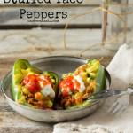 One of the summertime favorites are these stuffed taco peppers loaded with meat, sauce and cheese all over flowing with deliciousness. Make these tonight!