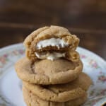 Snickerdoodles were my favorite as a kid, but Then these browned butter snickerdoodles stuffed with white chocolate, BEST. COOKIE. EVER!!!!! ohsweetbasil.com-2