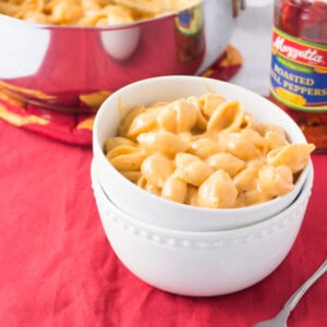 Roasted Red Pepper Macaroni and Cheese ohsweetbasil.com-2