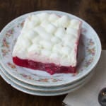 I know, it's jello. But trust me on this one, the kids love having a marshmallow salad at #thanksgiving dinner and you'll be surprised that the adults do too! ohsweetbasil.com-2