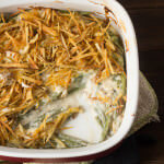 The classic green bean casserole gets a little makeover that even your grandmother will approve of. ohsweetbasil.com #thanksgiving #sides-3