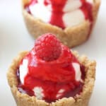 Mini Cheesecakes with Raspberry Sauce for Oh Sweet Basil