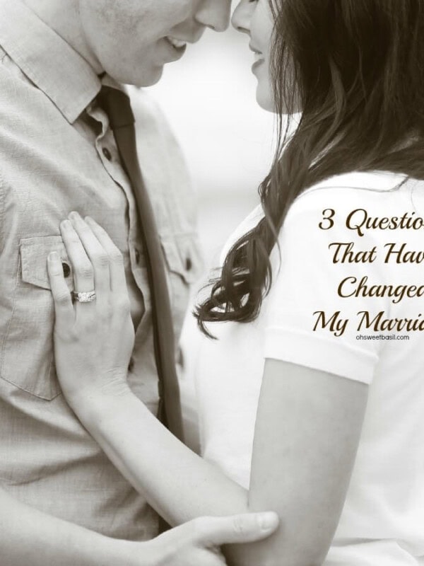 These 3 questions that changed my marriage and family can make a difference in your relationships too. It's only 3 questions and it's worth asking.