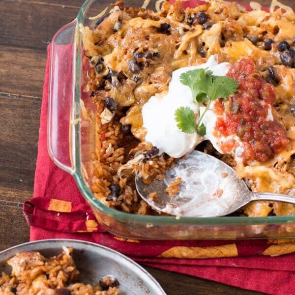 Mexican Chicken and Rice Casserole Oh Sweet Basil