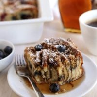 Blueberry Pancake Bake, perfect for brunch! ohsweetbasil.com