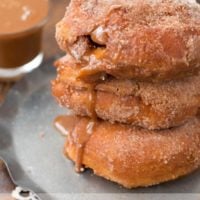these dulce de leche churro donuts were a huge hit with our family. Like, HUGE! ohsweetbasil.com breakfast, brunch