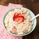 strawberries and cream protein oatmeal ohsweetbasil.com