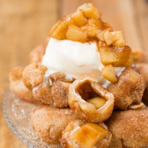 apple pie bombs with a dollop of creamy ice cream! ohsweetbasil.com