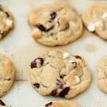 soft white chocolate cranberry cookies ohsweetbasil.com