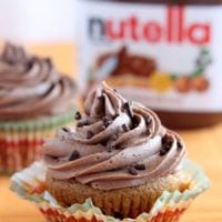 Pumpkin Cupcakes with Nutella Frosting