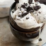 The creamiest and best homemade ice cream I have ever, ever made. Cookies and Cream Frozen Custard on ohsweetbasil.com