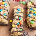These are awesome!! Peanut butter m&m kudos copycat recipe ohsweetbasil.com