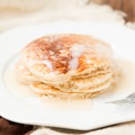 Whole wheat buttermilk pancakes for breakfast! ohsweetbasil.com