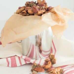 Spiced Trail Mix - a healthy serving of nuts, coconut and pepitas seasoned with spices creates a delicious snack!