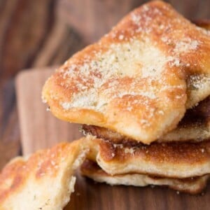 Easy Gralic Parmesan Fry Bread ohsweetbasil.com