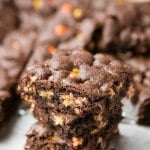 Triple Fudge Reese's Brownies! These were so easy to make and turned out perfect! ohsweetbasil.com