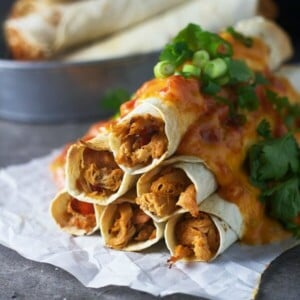 Cheesy Spicy Chicken Flautas