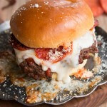 Hubba, hubba! Pepperoni Pizza Burger for dinner! ohsweetbasil.com