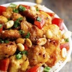 Everyone who comes over for dinner begs for us to make this awesome Baked Kung Pao Chicken. Holy crispy, saucy chicken that everyone loves to devour!