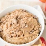 Go ahead and try to not eat the whole bowl, peanut butter toffee apple dip ohsweetbasil.com