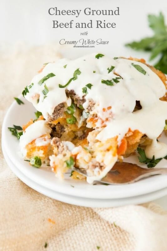 Cheesy Ground Beef and Rice Fried Cakes