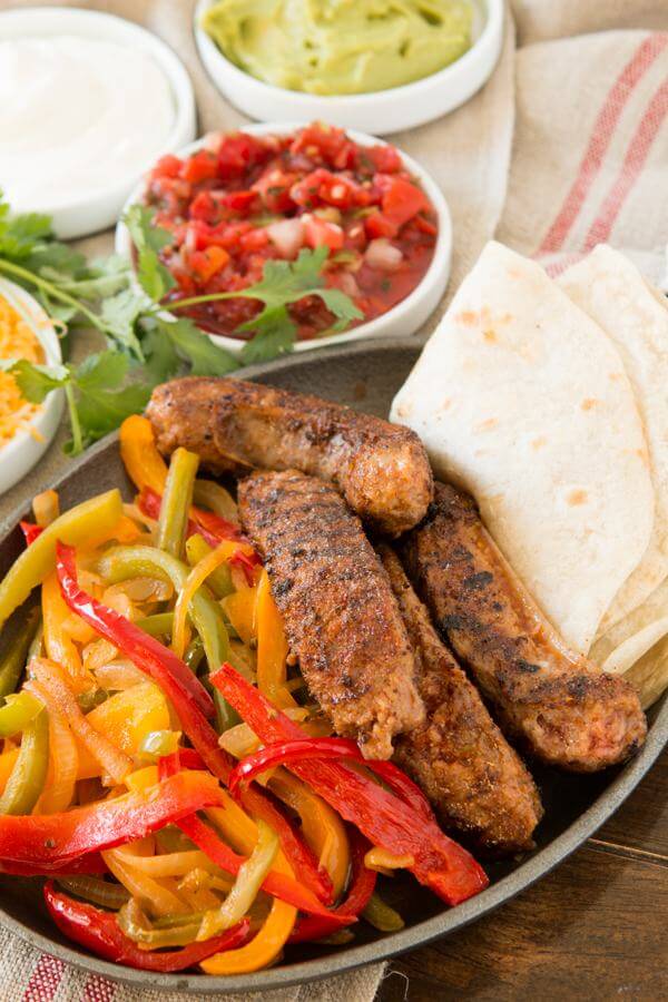 These quick and easy Italian Fajitas are made with flavorful Johnsonville sausages and are so fast to make on a busy week night!