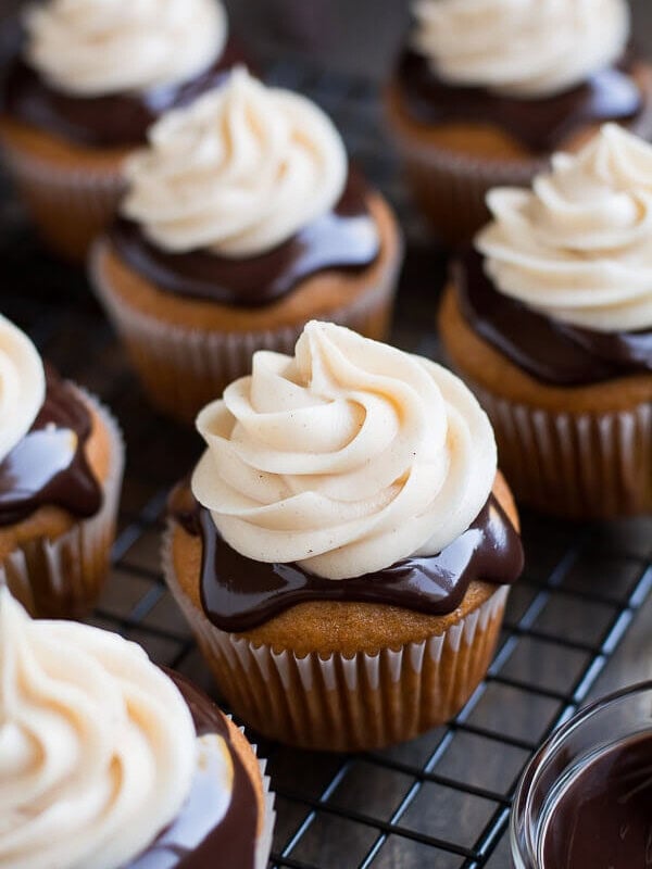 Chocolate Covered Pumpkin Cupcakes