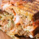 Forget pizza night, we've started having panini night and oh my gosh this pesto meatball is my favorite! ohsweetbasil.com