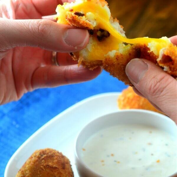 Cheesy Loaded Potato Bombs Oh Sweet Basil