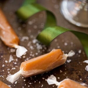 6 Minutes Microwave Salted Caramels ohsweetbasil.com