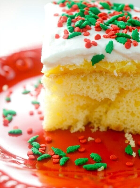 Eggnog Poke Cake