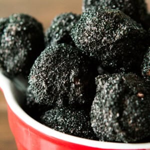 Lumps of coal oreo truffles are great for neighbor gifts! ohsweetbasil.com