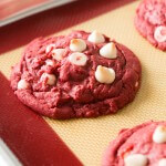 Red Velvet White Chocolate Chip Cookies ohsweetbasil.com
