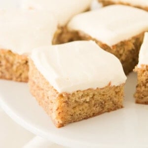 Moist banana cake with cream cheese frosting ohsweetbasil.com