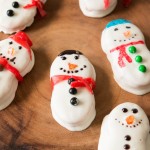 Nutter Butter Snowmen in 5 minutes! ohsweetbasil.com