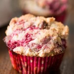 Gluten Free Dairy Free Raspberry Chocolate Chip Muffins ohsweetbasil.com