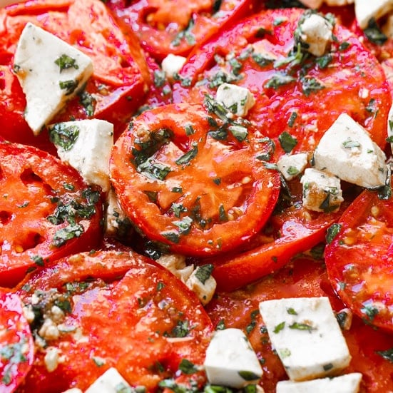 3 Cheese Marinated Tomatoes Salad