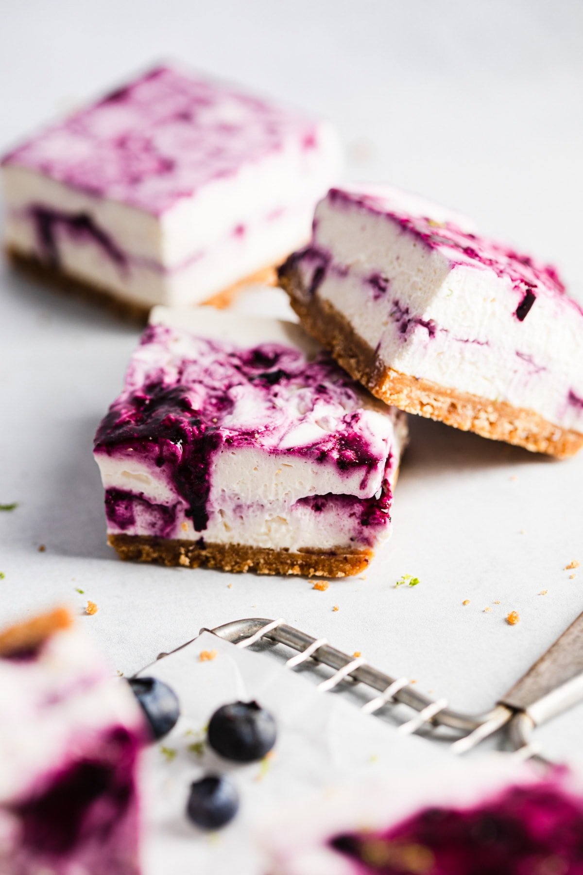 NoBake Blueberry Lime Cheesecake Bars Oh Sweet Basil