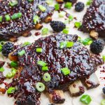 Super easy slow cooker BBQ ribs in a tasty blackberry and hoisin sauce with a healthy hit of Chinese 5 spice!