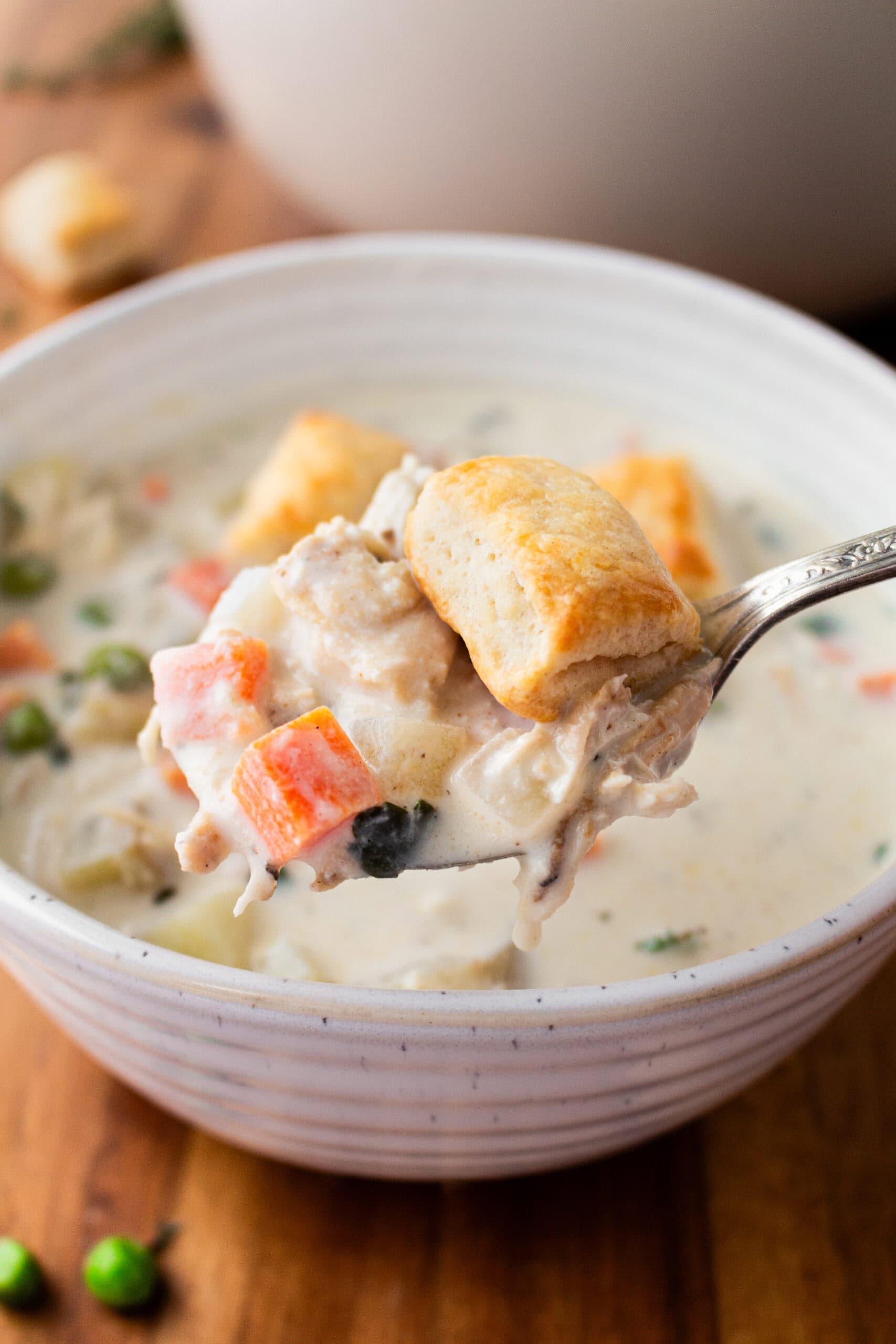 Creamy Chicken Pot Pie Soup [+Video]